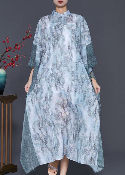 Vintage Tie Dye Patchwork Chiffon Maxi Dresses Two Piece Spring