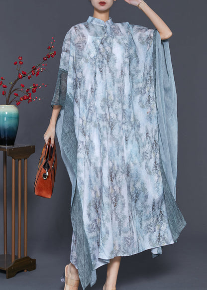 Vintage Tie Dye Patchwork Chiffon Maxi Dresses Two Piece Spring