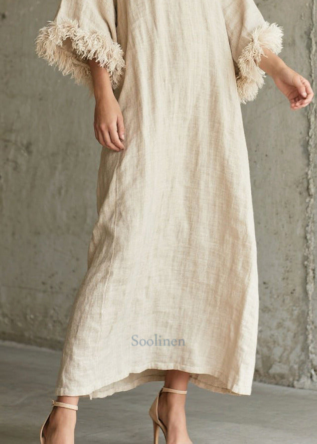 Vintage White V Neck Patchwork Faux Fur Vacation Dresses Fall