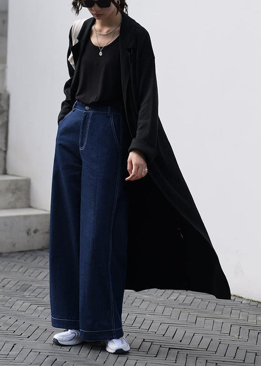 Vintage black oversized patchwork knitted coat - SooLinen