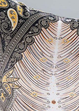 Vivid prints v neck cotton Long Shirts Batwing Sleeve Maxi summer Dress - SooLinen