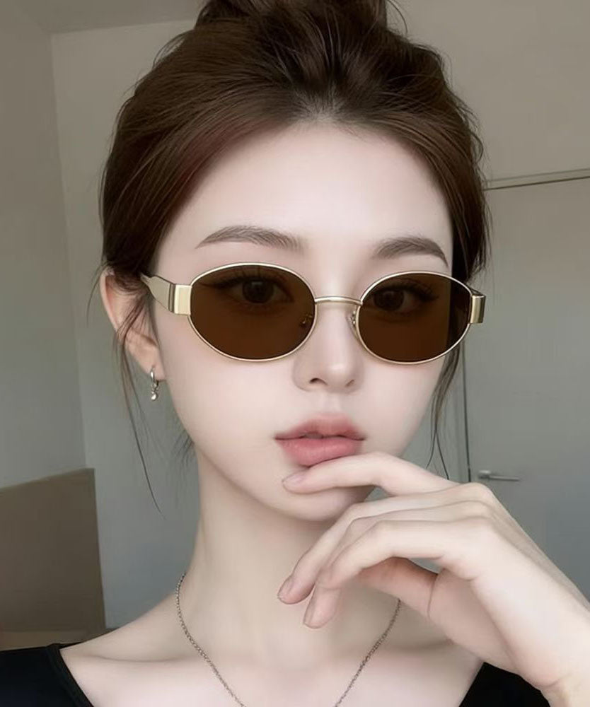 Vogue Black Metal Patchwork UV Protection Sunglasses