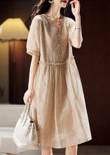 Load image into Gallery viewer, Vogue Champagne Ruffled V Neck Lace Patchwork Maxi Dresses Summer