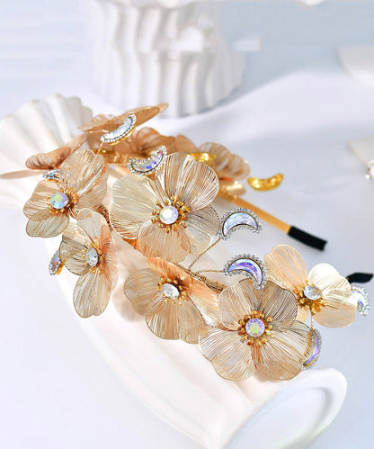 Vogue Gold Alloy Floral Zircon HairPiece