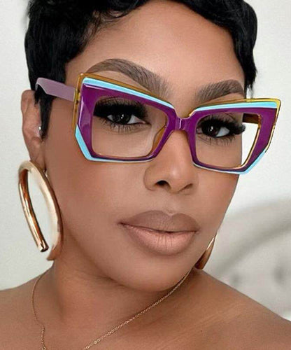 Vogue Purple PC Blue Light Blocking Full Frame Reading Glasses