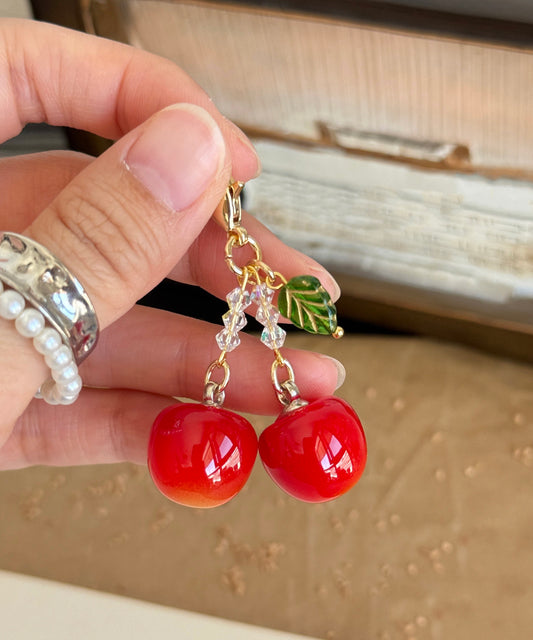 Vogue Red Copper Overgild Cherry Phone Chains