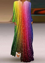Load image into Gallery viewer, Vogue White Print Pockets Maxi Dress Long Sleeve