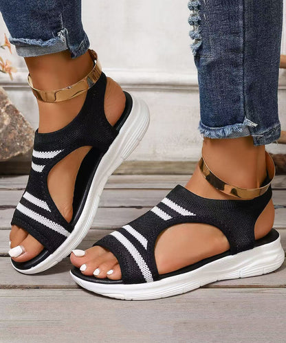 White Breathable Mesh Boutique Splicing Hiking Sandals