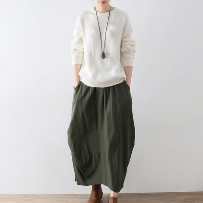 White cotton sweaters women knit tops 2025 winter short sweaters