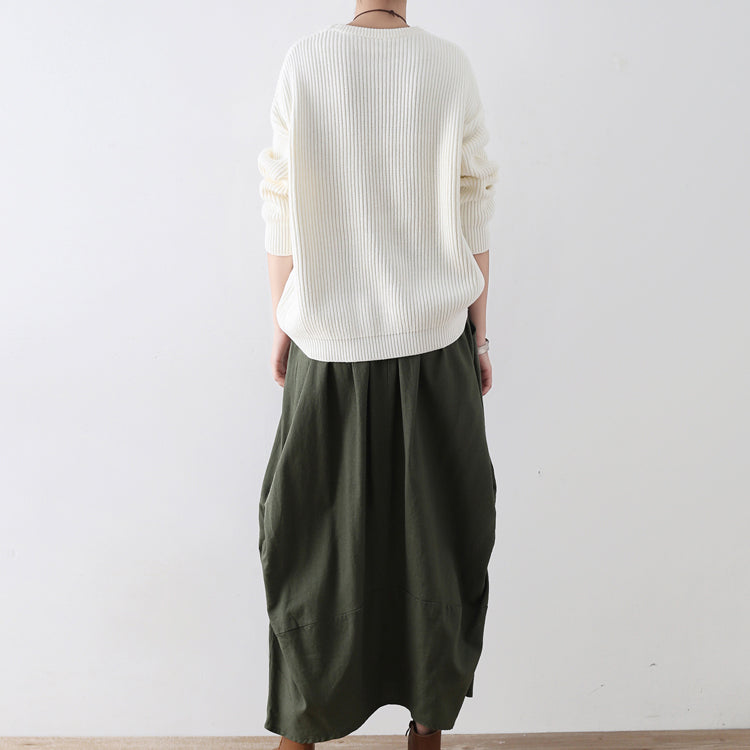White cotton sweaters women knit tops 2025 winter short sweaters