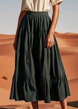 Load image into Gallery viewer, Women Army Green Solid High Waist Cotton Skirt Summer