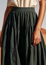 Load image into Gallery viewer, Women Army Green Solid High Waist Cotton Skirt Summer