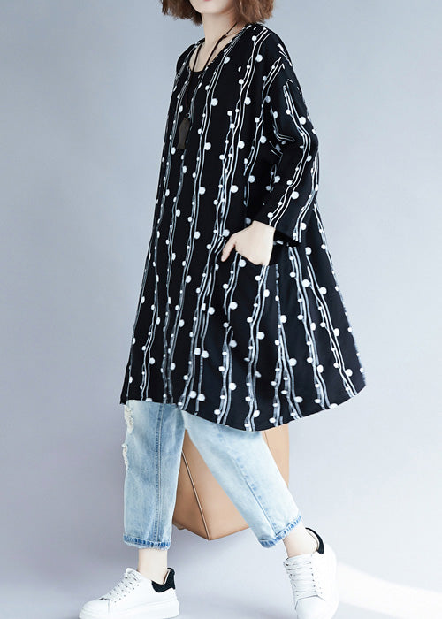 Women Batwing Sleeve linen clothes 2025 Neckline black loose Dresses Summer