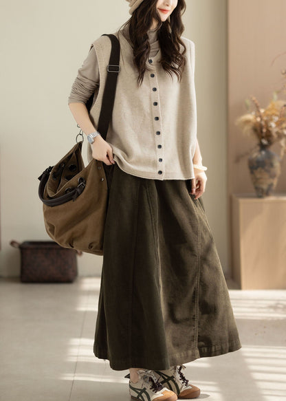 Women Beige Oversized Warm Knit Sweater Winter