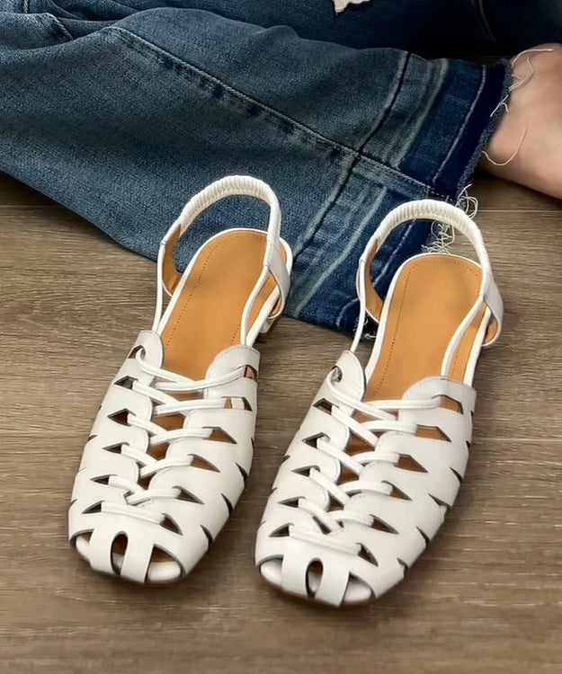 Women Black Best Sandals For Walking Splicing Hollow Out