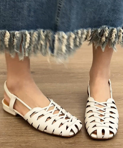 Women Black Best Sandals For Walking Splicing Hollow Out