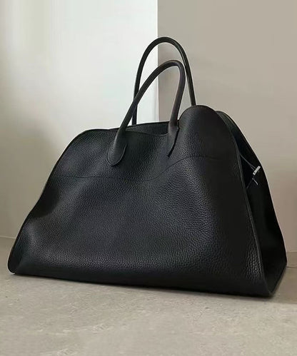 Women Black Large Capacity Faux Leather Tote Bag