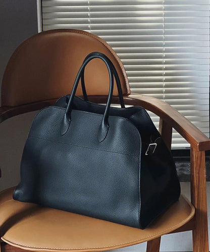 Women Black Large Capacity Faux Leather Tote Bag