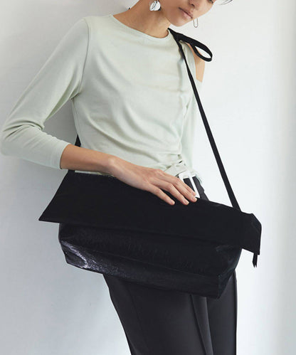 Women Black Original Design Faux Leather Versatile Clutch Handbag