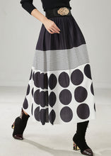 Load image into Gallery viewer, Women Black Print Cotton A Line Skirts Spring