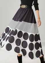 Load image into Gallery viewer, Women Black Print Cotton A Line Skirts Spring