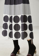 Load image into Gallery viewer, Women Black Print Cotton A Line Skirts Spring