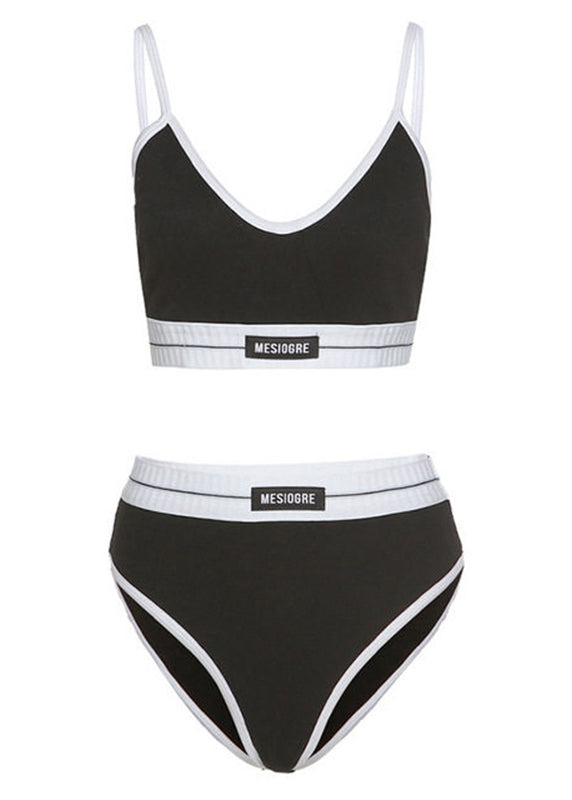 Women Blue Graphic Lingerie Sets Swimwear