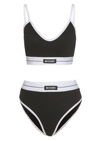 Women Blue Graphic Lingerie Sets Swimwear