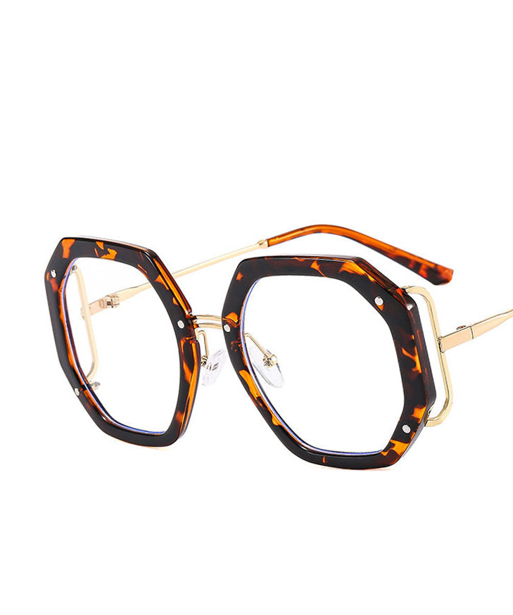 Women Fashion Black Leopard Full Frame Reading Glasses