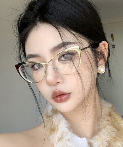 Women Gold Fashion Full Frame Reading Glasses