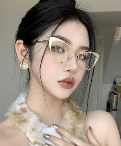Women Gold Fashion Full Frame Reading Glasses