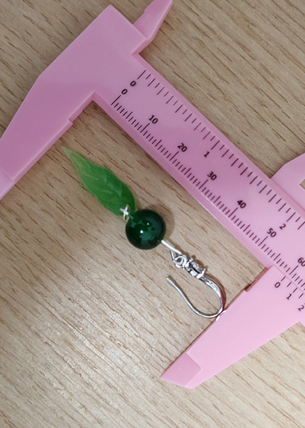 Women Green Leaf Acrylic Turquoise Drop Earrings