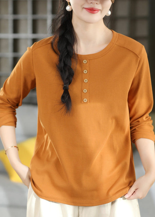 Women Green O Neck Patchwork Cotton T Shirts Fall