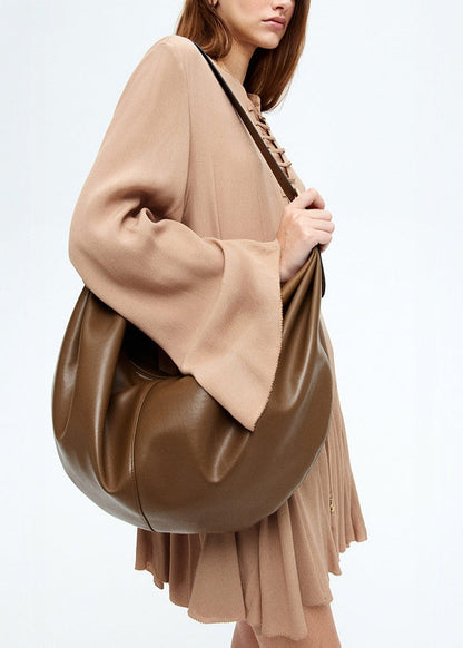 Women Khaki Lace Up Solid Cotton Mini Dress Flare Sleeve