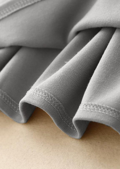 Women Light Blue Stand Collar Cotton Long Dresses Spring