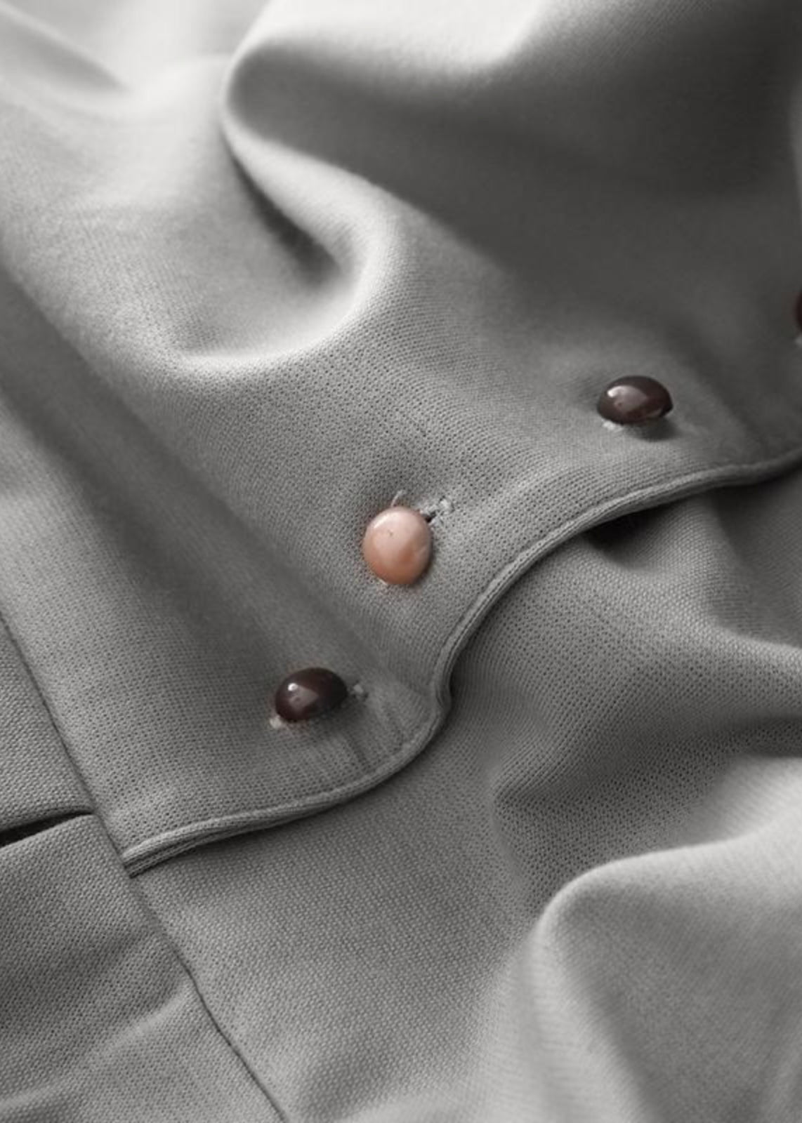 Women Light Blue Stand Collar Cotton Long Dresses Spring