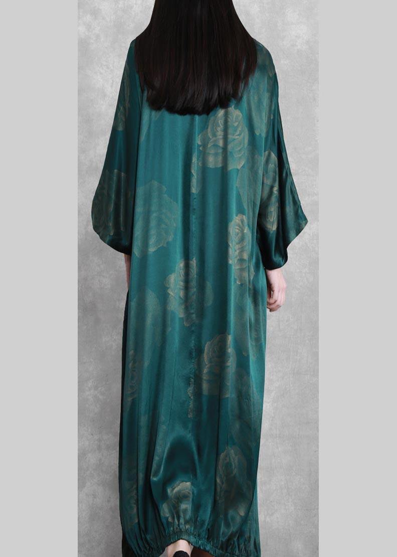 Women O Neck Cinched Spring Dresses Lnspiration Black Print Traveling Dress - SooLinen