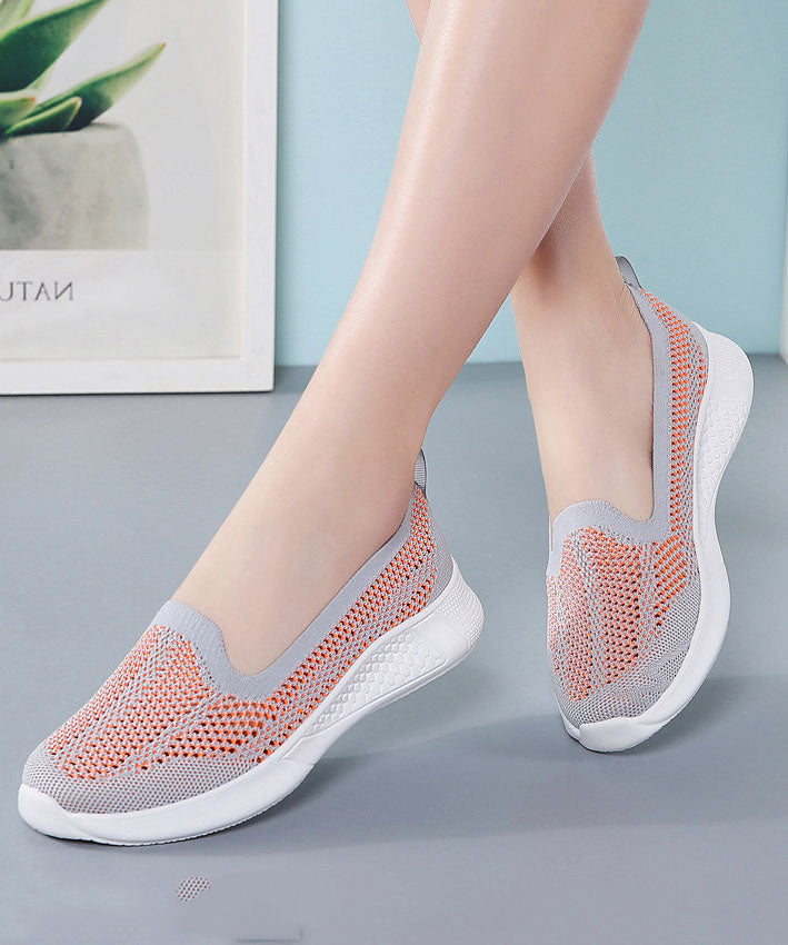 Women Pink Flat Feet Shoes Comfortable Breathable Mesh