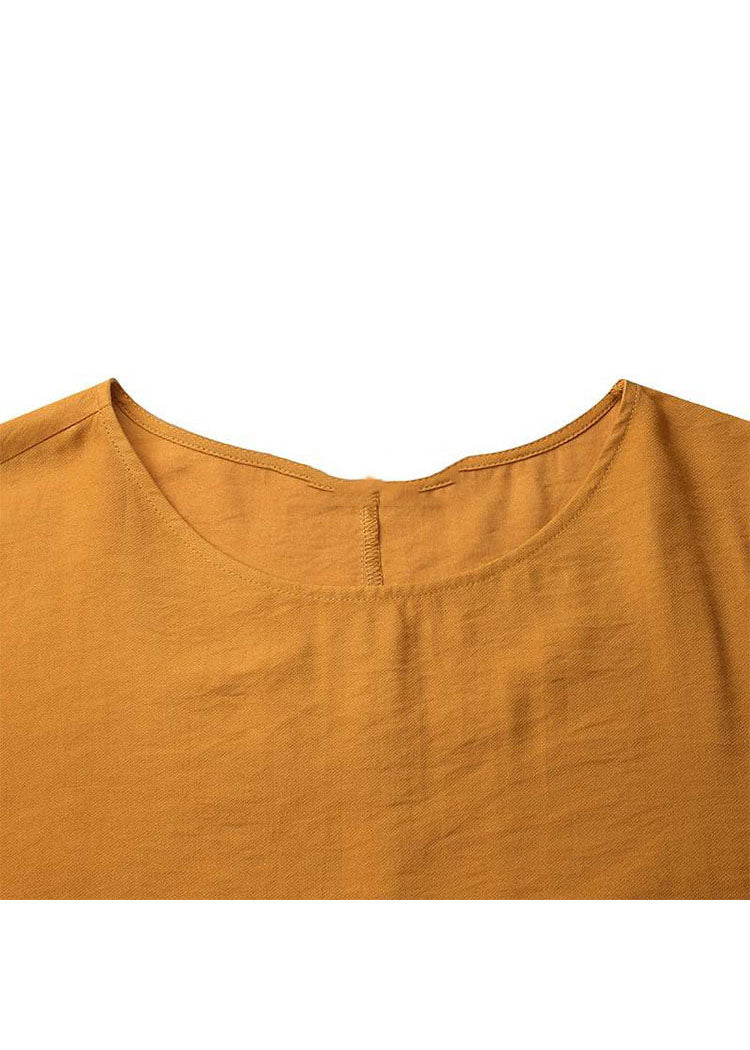 Women Solid Color O-neck Long Sleeves Splited Robe Kaftan Casual Maxi Dress With Pocket