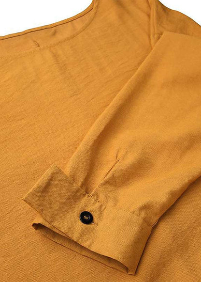 Women Solid Color O-neck Long Sleeves Splited Robe Kaftan Casual Maxi Dress With Pocket