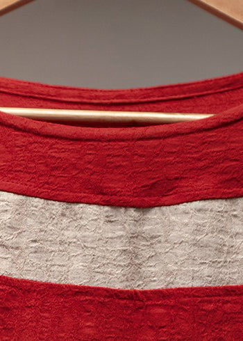 Women Spring Contrasting Color Jacquard Stripe Maxi Dress