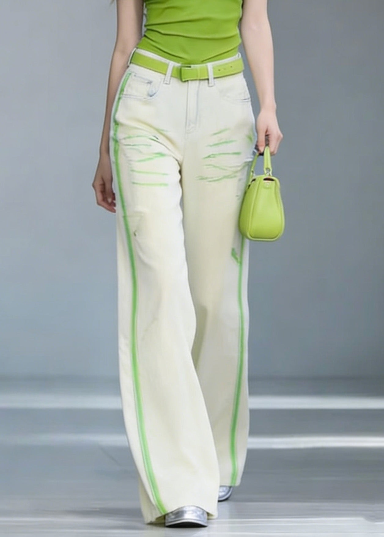 Women V Neck Cotton T Shirt And Jeans Two Pieces Set Summer