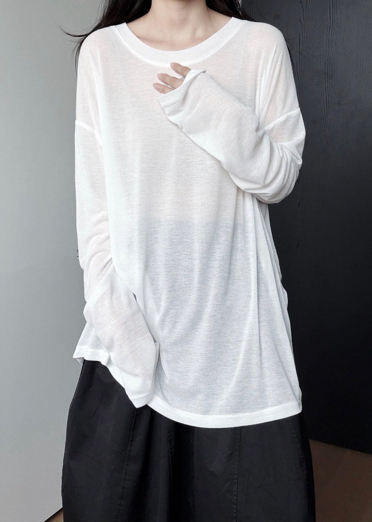 Women White Oversized Cotton Shirt Tops Fall