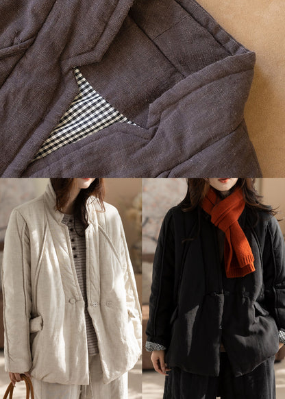 Women White Oversized Fine Cotton Filled Jacket Winter