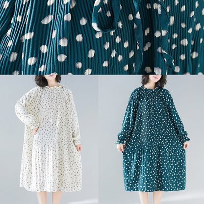 Women green chiffon kaftans Women Fabrics Cinched A Line Summer Dress