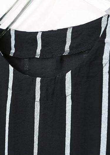 Women plus size Summer Pullover Fashion Striped Irregular Dress - SooLinen