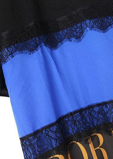 Women prints Cotton tunics for women pattern black patchwork Dresses summer - SooLinen