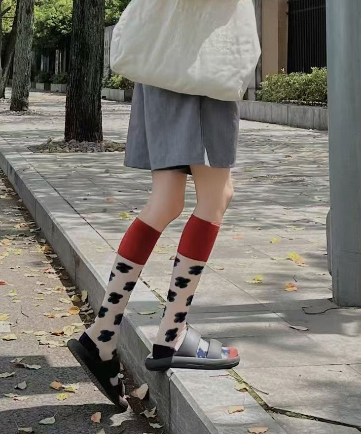 Women's Summer Thin Jacquard Over The Calf Socks