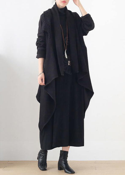 Women's sweater knitted stitching plus size outer cover - SooLinen