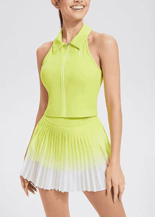 Yellow Tennis Suit Sport Quick Drying Set For Summer